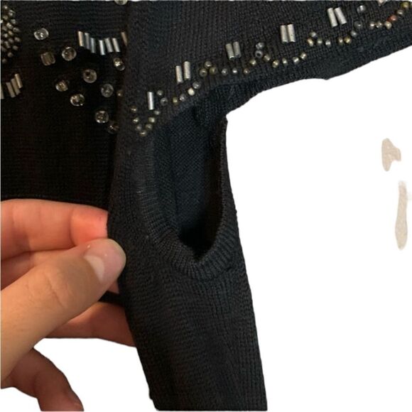 Nanette Lepore 100% merino wool beaded dress. Size small - Picture 7 of 8